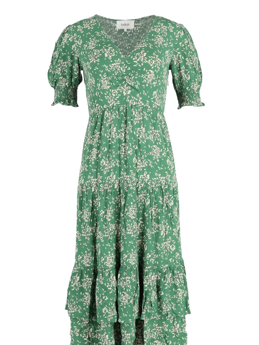 ba&sh VIKA Green Floral Midi/Maxi Dress — Size 1 / US 4
